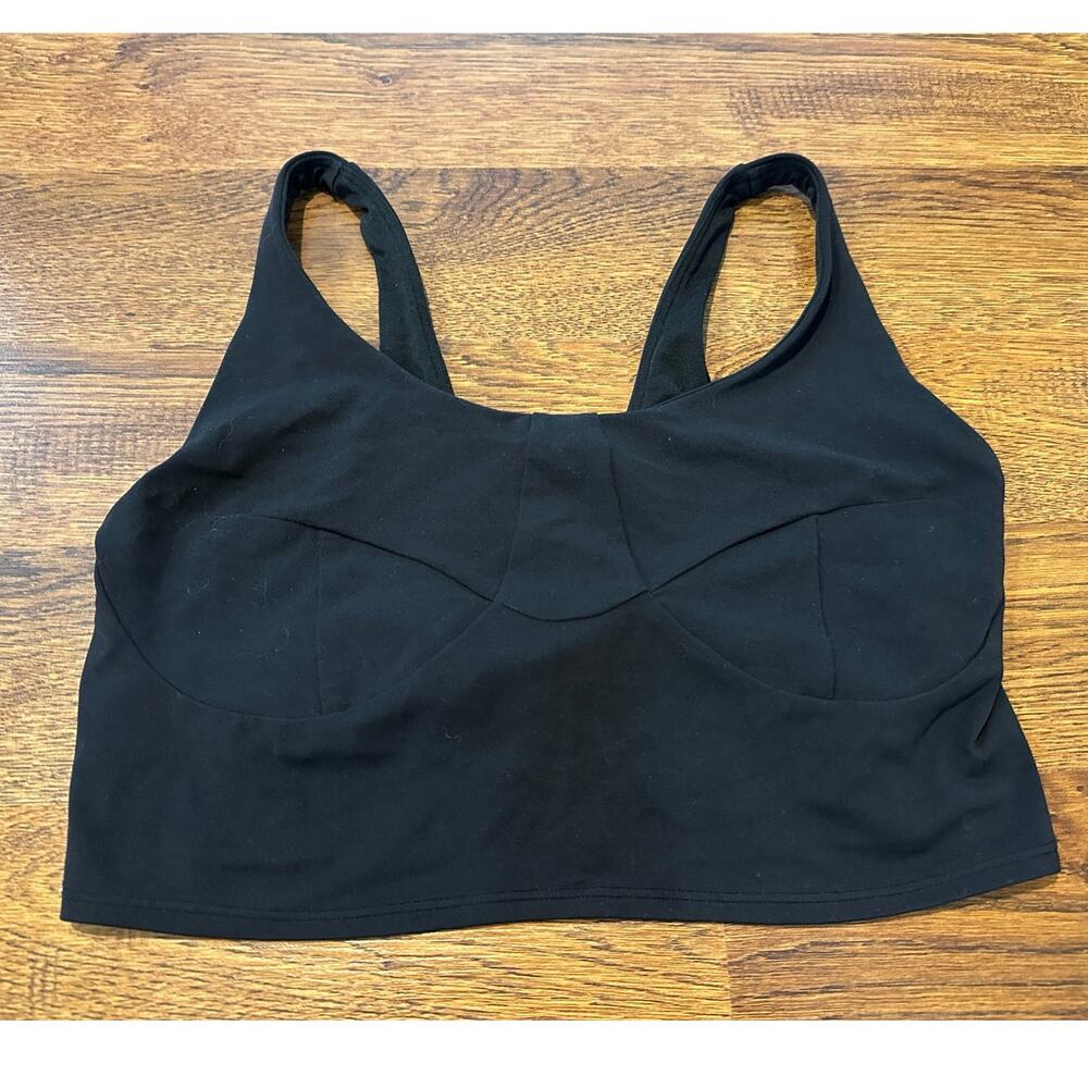 Lululemon Nulu Front Darting Sports Bra Black Women’s Size 8 Yoga Fitness